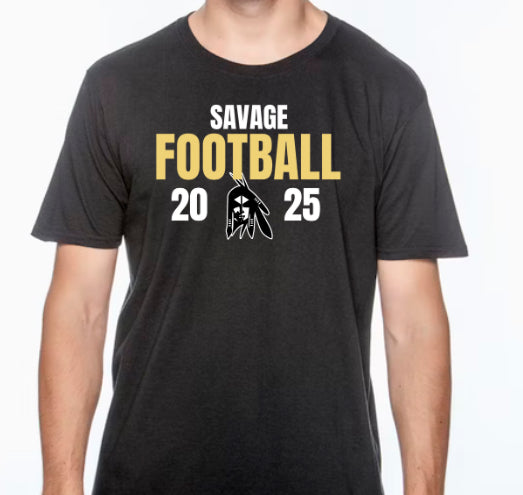 Adult Savannah Savage Football Gildan and Comfort Colors Tee