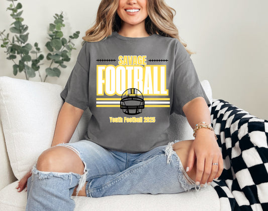 Youth Savannah Savages Youth Football Comfort Colors Tee