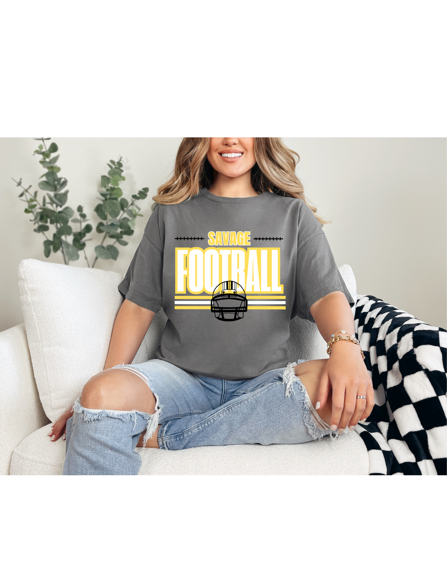 Adult Savannah Savages Football Gildan Tee